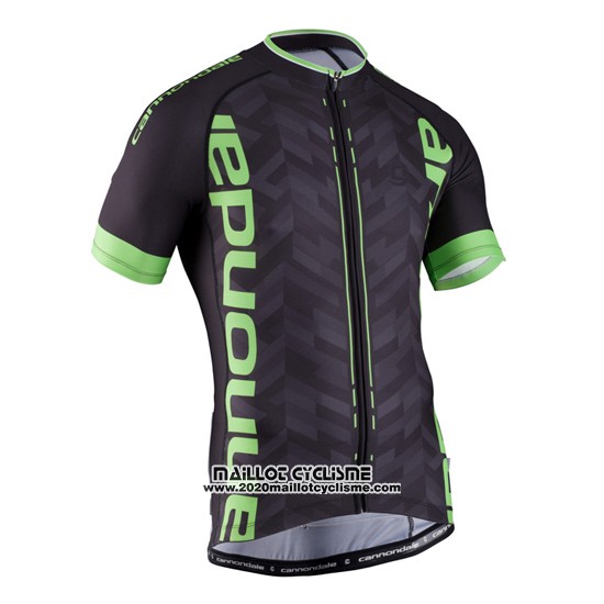 2016 Maillot Ciclismo Cannondale Vert et Noir Manches Courtes et Cuissard